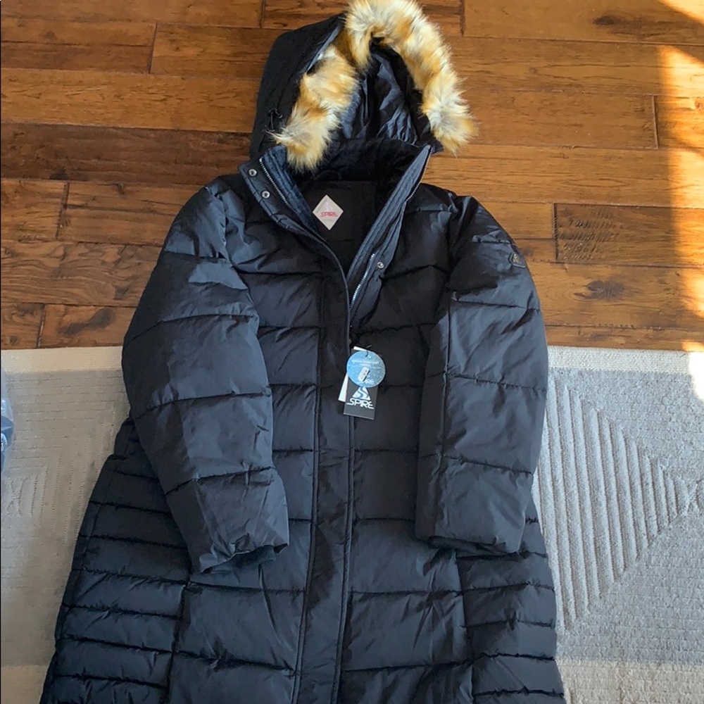 New with tags Spire by Galaxy black heavy coat